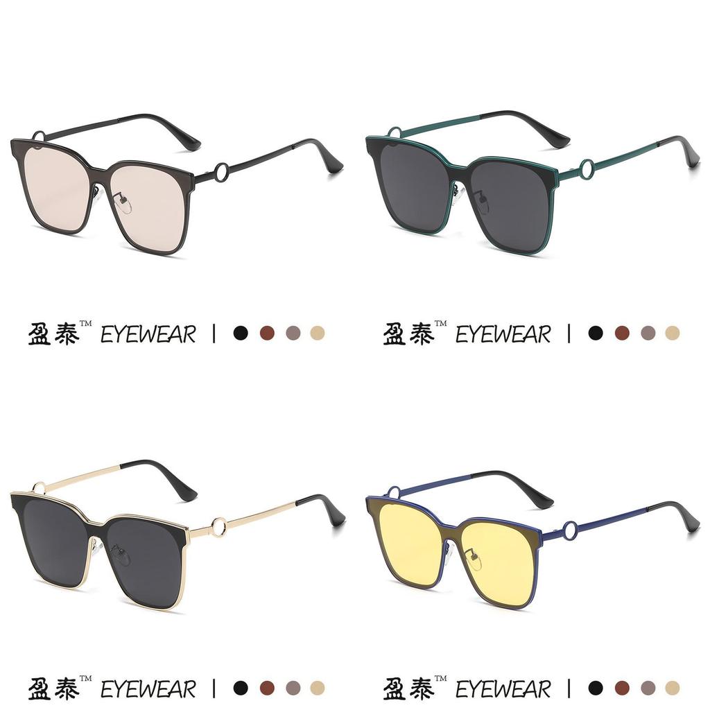 Fashion Square Metal Sunglasses With Uv400 Protection For Outdoor Activities And Street Style
