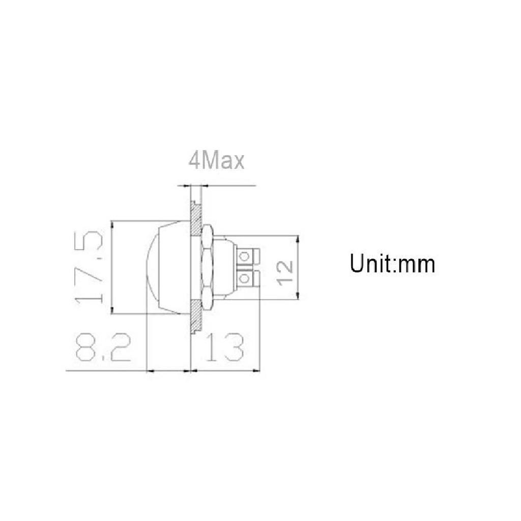 Screw Electronic Button Switch Metal Pressure Switch Waterproof Momentary Push Button 12v 240v Switches 12/16/19/22mm Switches Oil Pressure 6