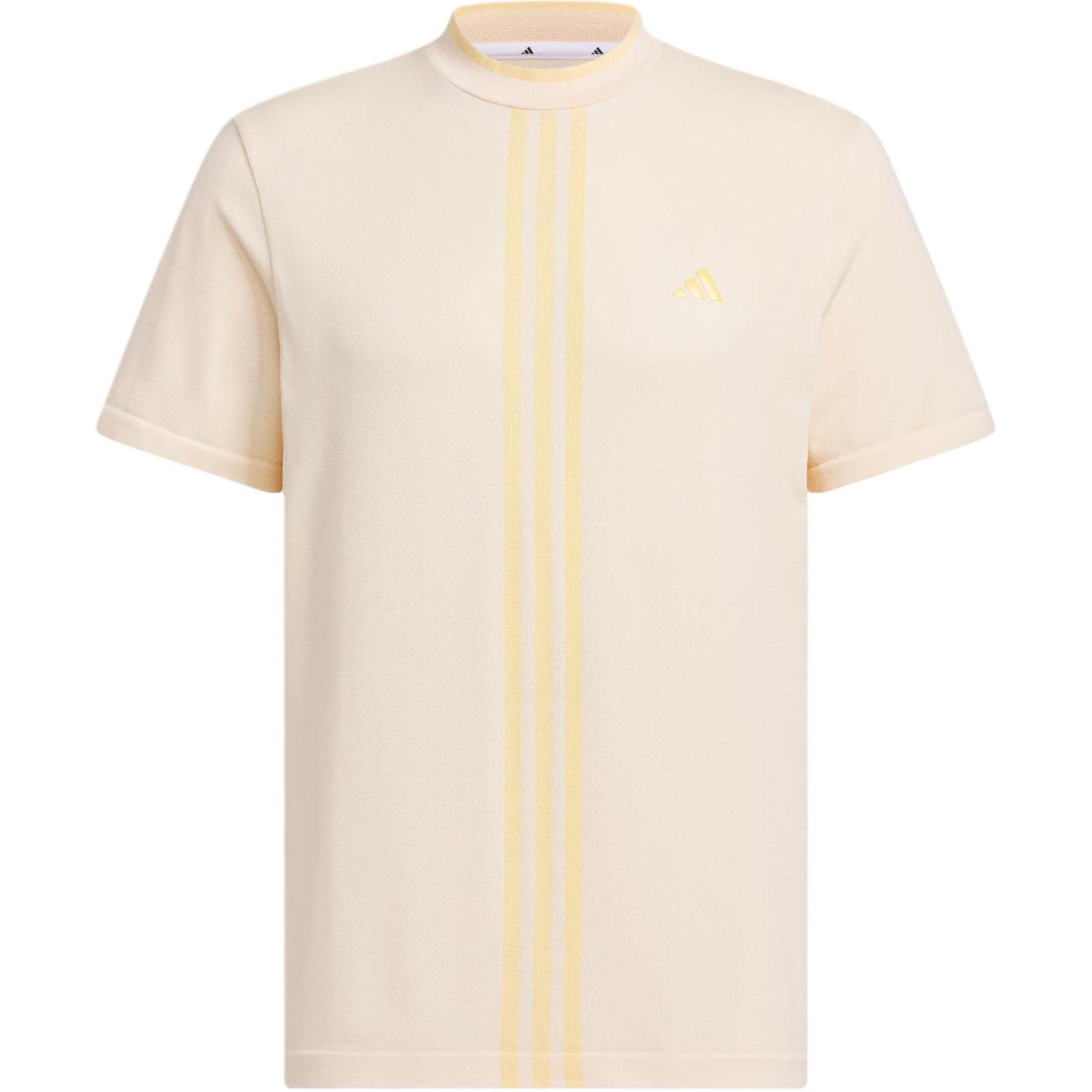 Adidas Primeknit Seamless Mock Shirt T Shirt Men s Apricot Yellow IN6650 L