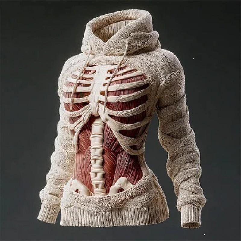 Womens Cozy Oversized Hooded Sweater With 3D Christmas Snowman Print Soft Knit Pullover Winter