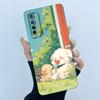 For Realme 7 Phone Case Fashion Simplicity Soft Liquid Silicone Shell Back Cover For Realme 7 Pro RMX2170 Realme7 RMX2151 Fundas