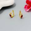 Manufacturer'S Supply Exquisite Temperament Color Zircon U-Shaped Ear Buckle Women'S Simple Niche Earrings In Stock