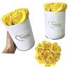 Flowerbox Inspirować - White Box with Soap Roses - No. 16 Yellow