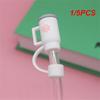 1/5PCS Fruit Simple Dust Straight Pipe Multiple Colors Available Household Straw Soft Rubber Safety