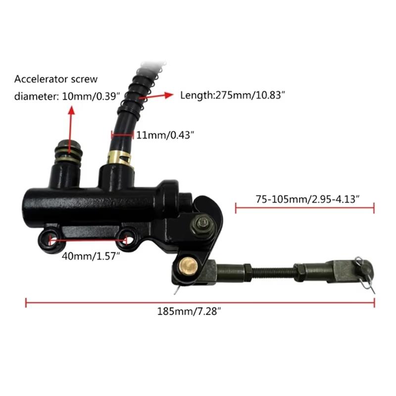 Motorcycle Rear Brake Master Cylinder Pump Hydraulic For Aprilia Ducati Honda Kawasaki Moto Guzzi Suzuki Triumph Yamaha-M53K