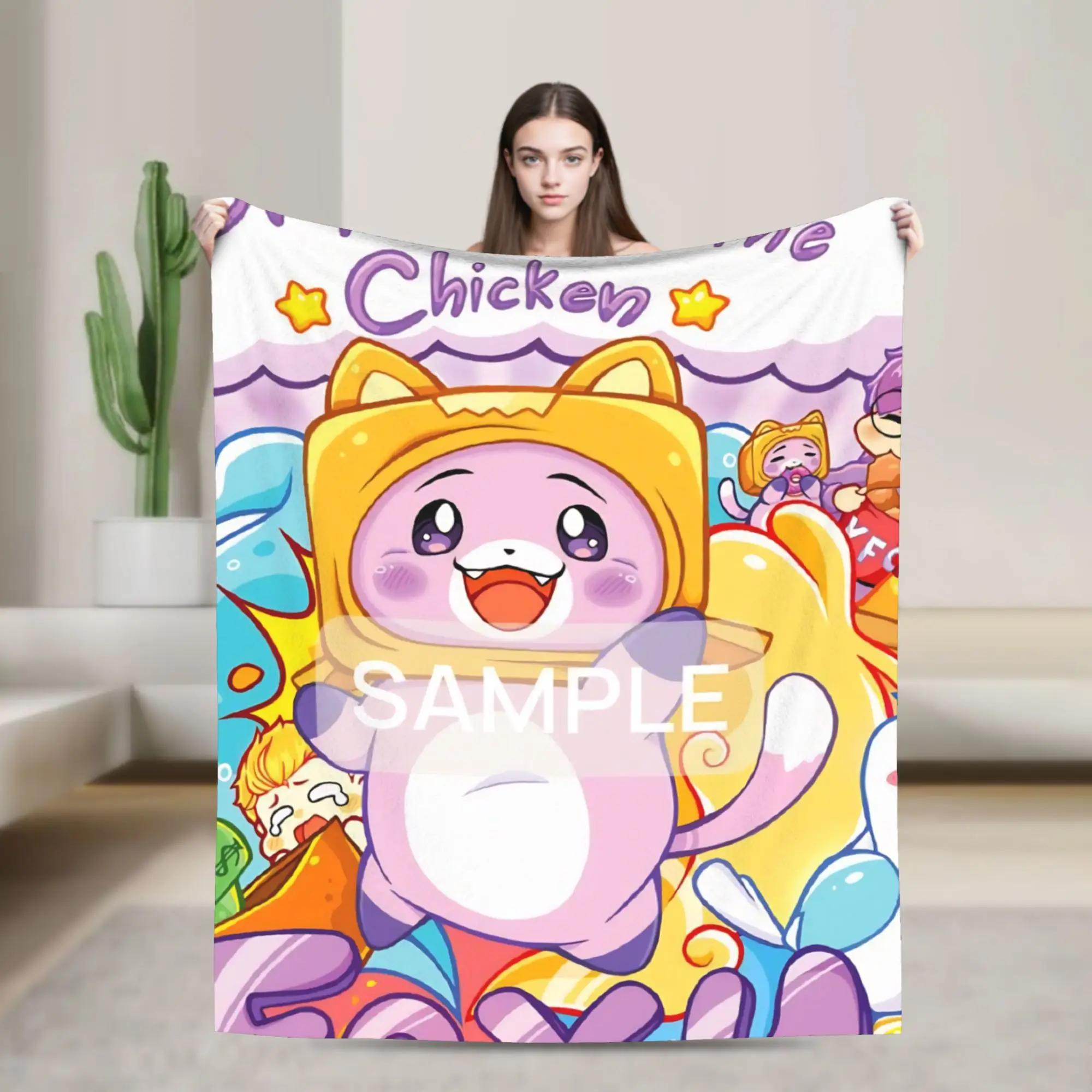 

Foxy Boxy and Rocky Lankybox Plush Throw Blanket Soft Flannel Bedspread for Sofa Bed or Outdoor Picnic Use 40x50inch 101x127cm