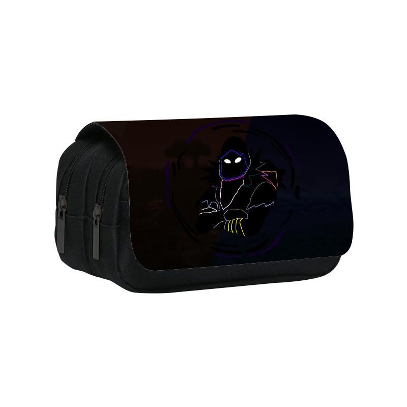 Fortnite Pencil Case Double Layer Kids Storage Bag With Nylon Material For School Supplies