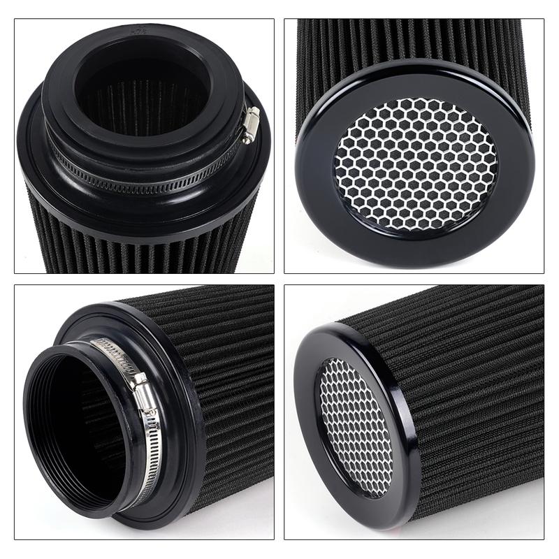 RASTP-3" 3.5" 4" Race Car High Flow Cold Air Intake Air Filter Three Sizes Conical Washable Air Filters 10.6" Tall OFI141