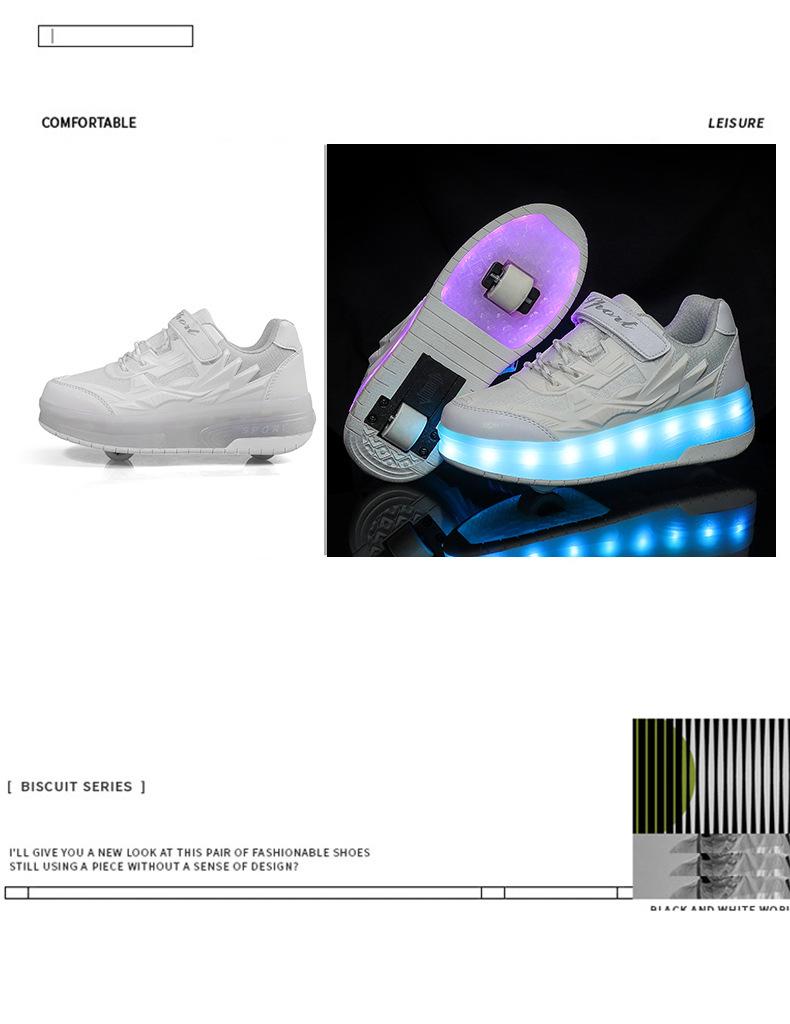 Işıklı Çocuk Parlayan Çift Tekerlekli Paten Ayakkabıları - Erkek ve Kız Çocukları İçin Inline Paten