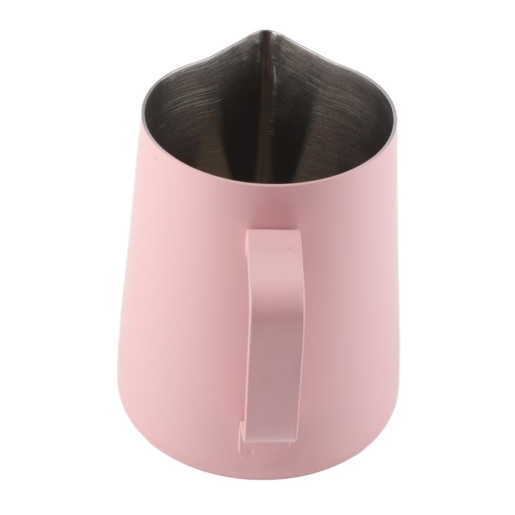 Hushåll Rostfritt Stål Kaffe Skumkanna Kopp Latte Art Kaffe Tillbehör 600ml Rosa