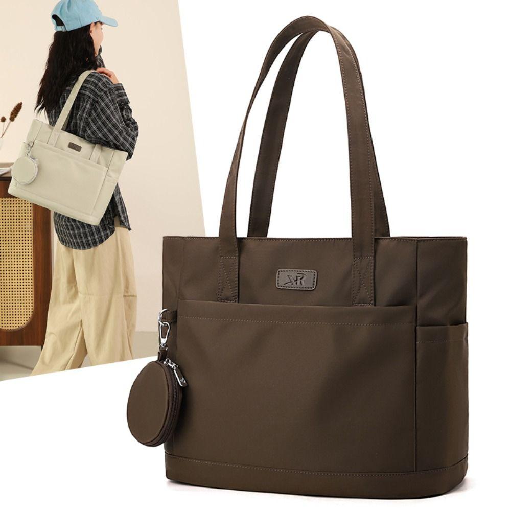 Large Capacity Nylon Cloth Shoulder Bag Versatile Commuting Handbag Casual Canvas Tote Bag Girls