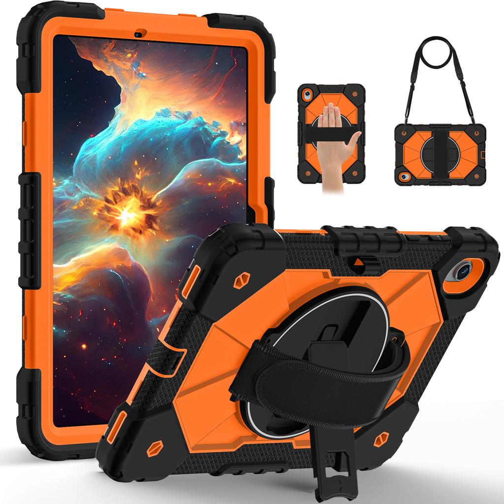 Hybrid Case for Samsung Galaxy Tab S11 2025 11.0 Inch SM-X730 SM-X736B 360 Rotating Stand Heavy Duty Cover with Shoulder Strap