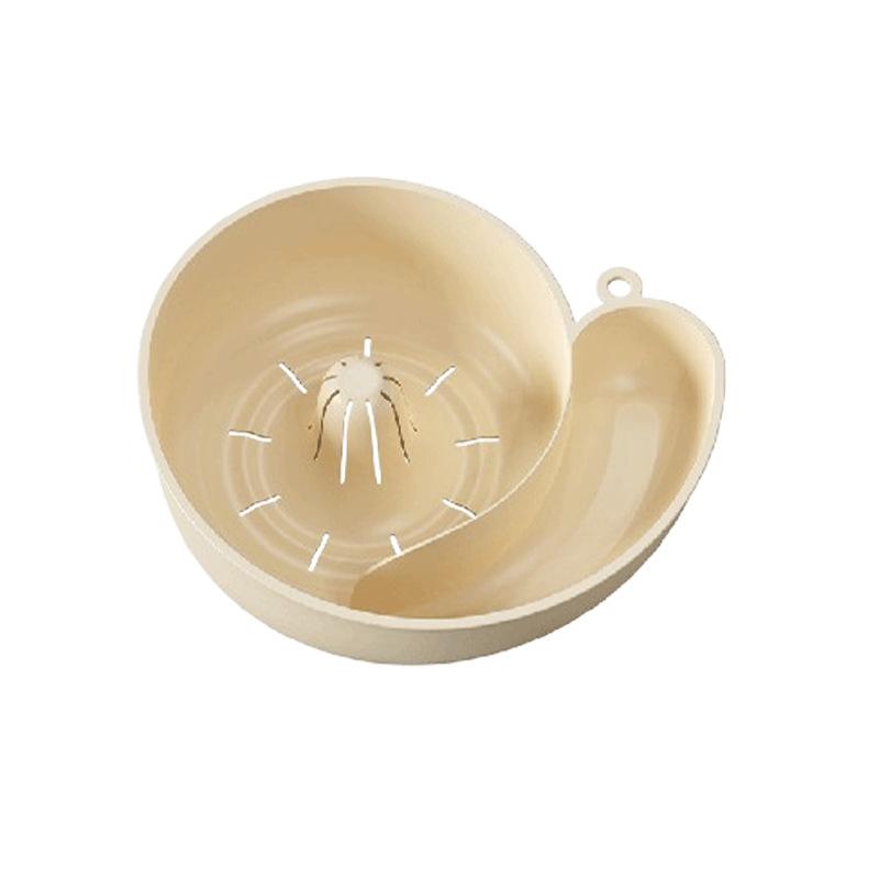 2 - In - 1  Snail Drain Automatic Cleaning Basket Fruit Plate Filter Household Food Grade Fruit Washing Kitchens Accessories