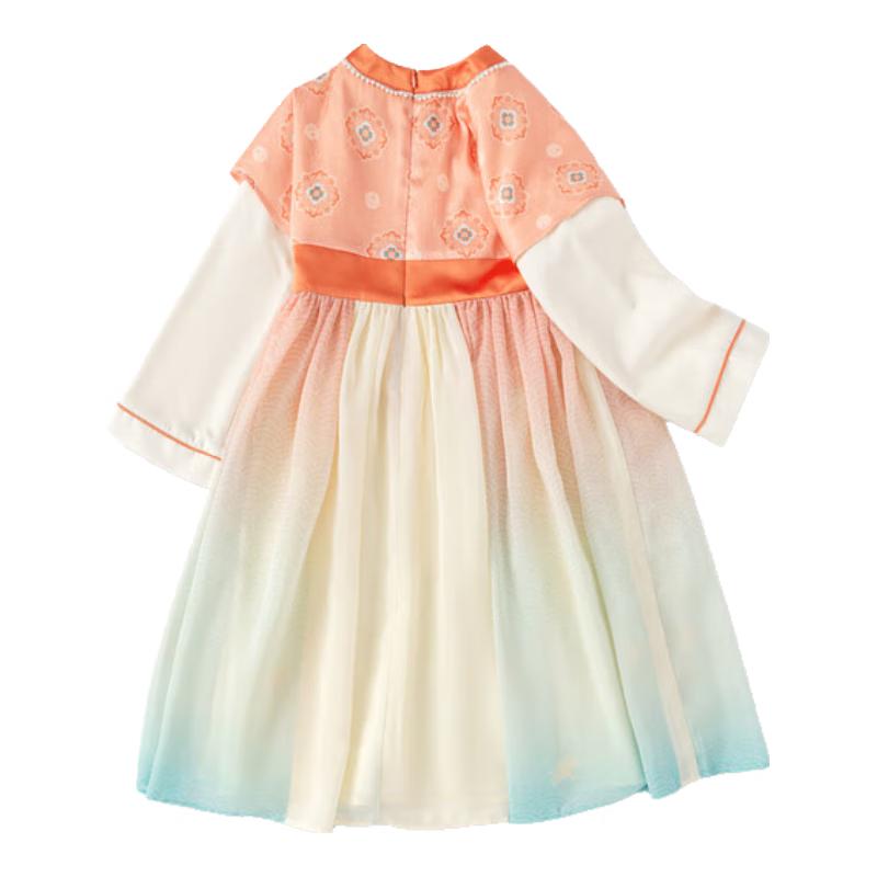 Balabala Girls Hanfu Style Autumn Long-Sleeve Dress 150cm