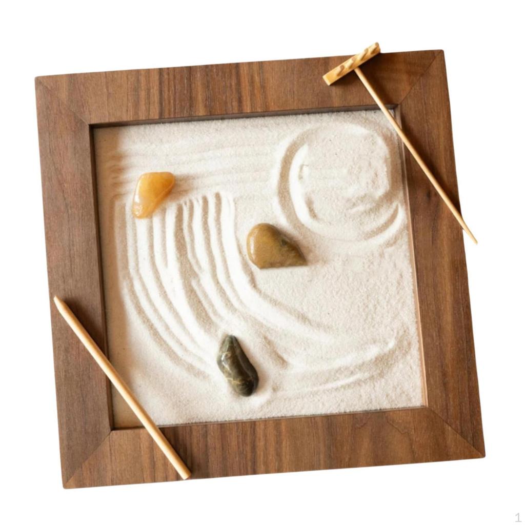 Zen Garden Kit Sand Accessories Decorative Premium Desk Decor Elegant for Living Room