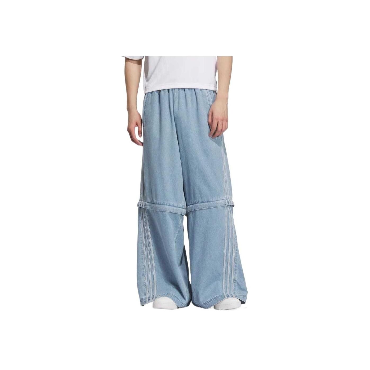 adidas Originals DENIM ZIP TP Unisex Convertible Denim Pants Blue KB6415 S