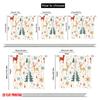 2pcs,2D Plane Printing Curtain Fabric Christmas Trees Snowflakes Deer Bauble (3) Versatile 100% Polyester (without Rod) Holiday
