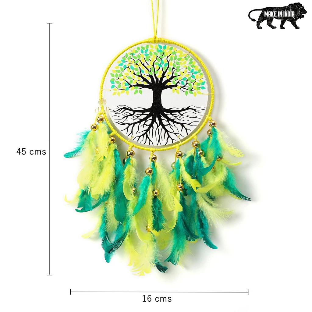 Ловец снов Дерево жизни, Dream Catcher Tree of Life (49 cm, Yellow Green),  Duli