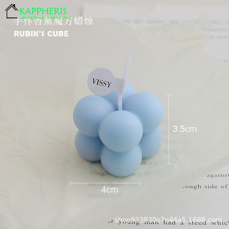 Decorative Aromatic Candles Mini Rubik's Cube Scented Candles Colored Fragance Candle Decoration for Home