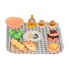 1:12 Scale Miniature Outdoor Picnics Meal Food Model Figurine Set For Doll House With Realistic Food Models And Utensils