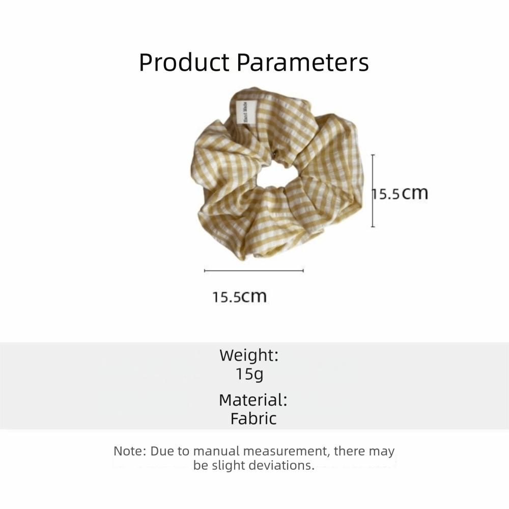 Light Yellow Elastic Hair Ties Minimalist Pattern Hair Rope Sweet Ponytail Hair Scrunchies Women