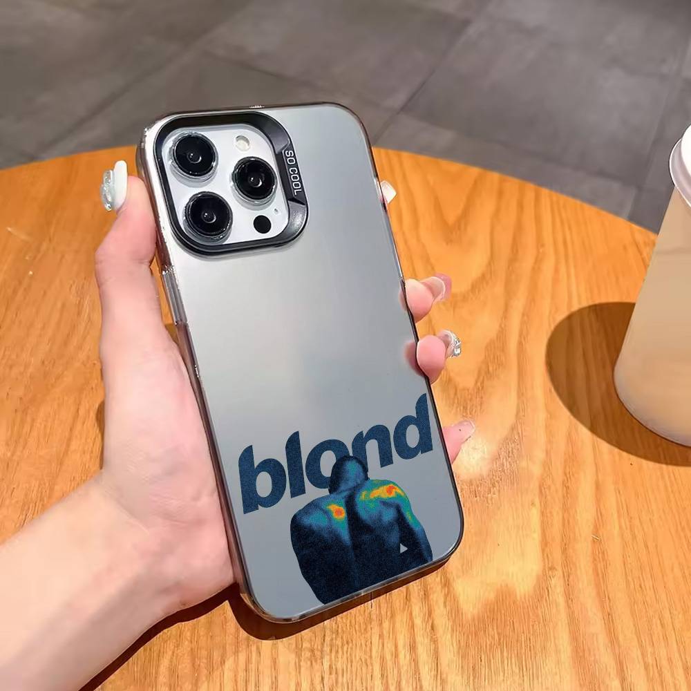 F-Frank-K Ocean-N B-Blonde Чехол для телефона для iPhone17,16,15,14,13,12,11 Plus,Pro Max Candy Посеребренная внутренняя крышка