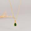 Trendy L182 Blue-Green-Purple Gemstone Necklace for Women - 18K Gold-Plated Stainless Steel Hip Hop Clavicle Chain