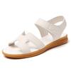 Women Black Sandals Summer White Dressy Open Toe Casual Flats Sandals Plus Size