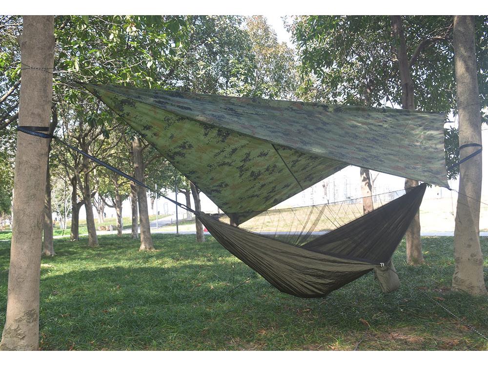 High-Quality Portable Camping Hammock with Mosquito Net and Waterproof Canopy for Outdoor and Indoor Use
