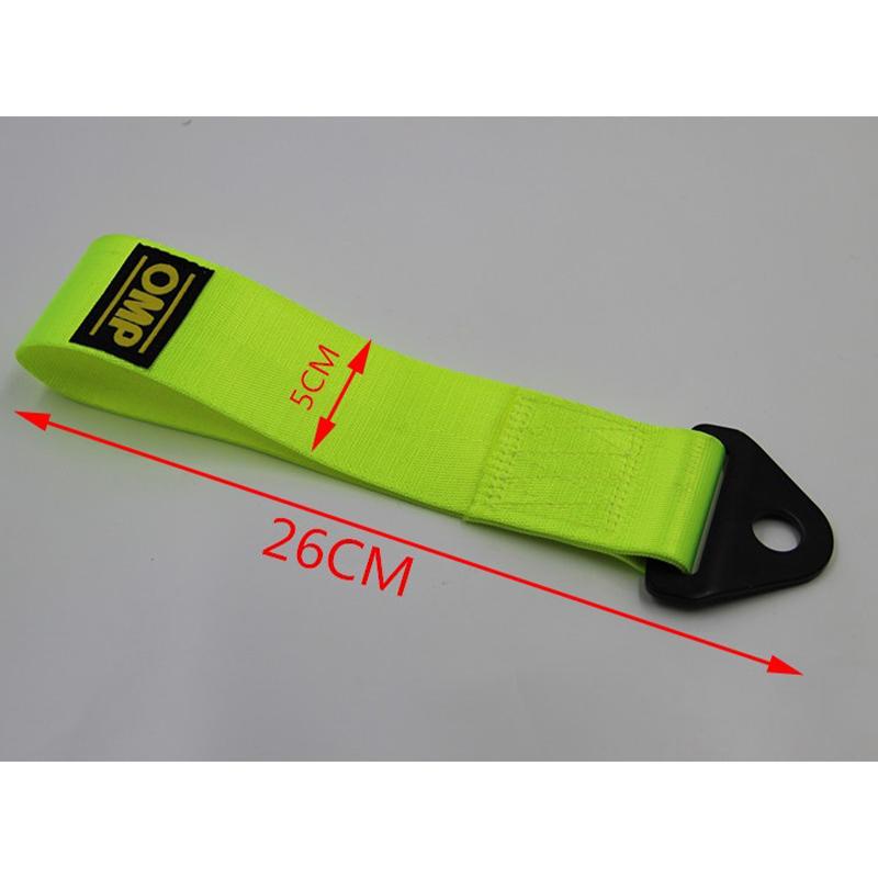 Universal 28cm High-Strength Nylon Tow Strap Car Racing Tow Ropes Auto Trailer Ropes Bumper Trailer Max 2T Towing Strap With Nut