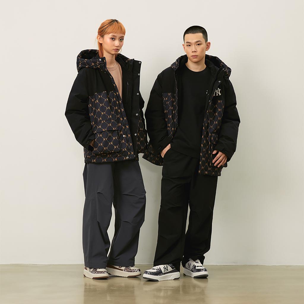 New MLB MONOGRAM Collection New York Yankees FW24 Jacket Unisex Black 3ADJM0846-50BKS