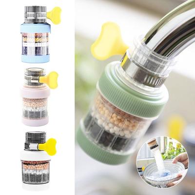Water Purification Adjustable Anti-Splash Filter Nozzle Kitchen Tap Faucet Filter 6-layer Filtration