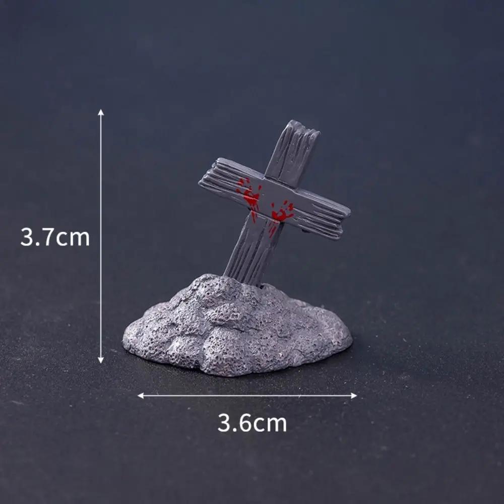 Multiple Styles Cartoon Halloween Small Ornaments DIY Mini Tombston Ornaments Resin Craft Resin Festival Ornaments Desktop