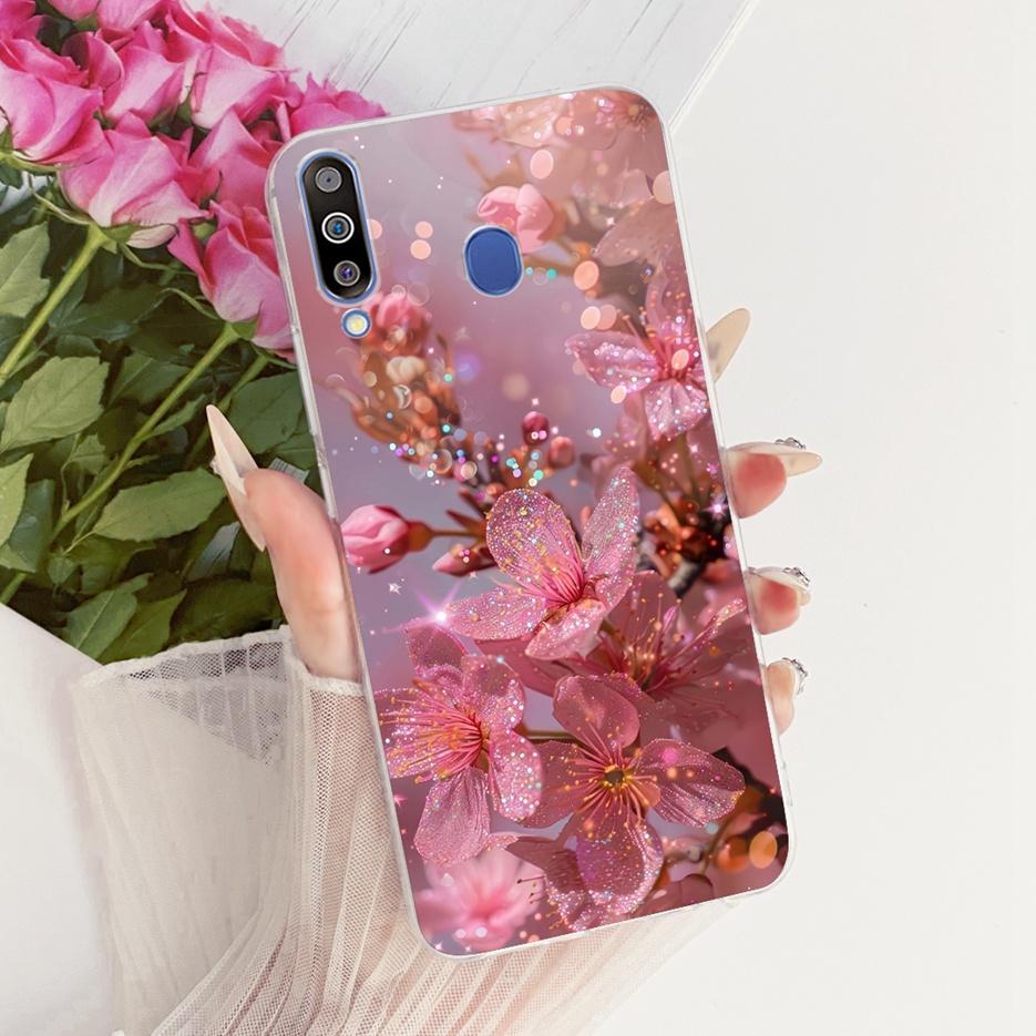 For Samsung Galaxy M10 M20 M30 Case Luxury Butterfly Tree Painted Cover Soft Slim Phone Case For Samsung M10 M20 M30 Fundas Bags