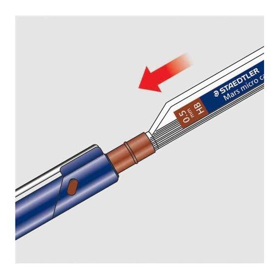 Staedtler Mars Micro Carbon Mechanical Pencil Lead, 0.7mm, HB, 3 Packs, 60mm Length, Break-Resistant, Vivid Black