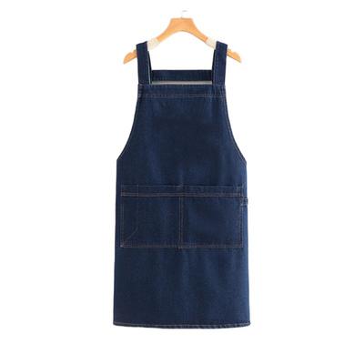 Simple Fashion Cowboy Apron Antifouling with Pocket Retro Apron Artistic Design Soft Baking Apron Kitchen