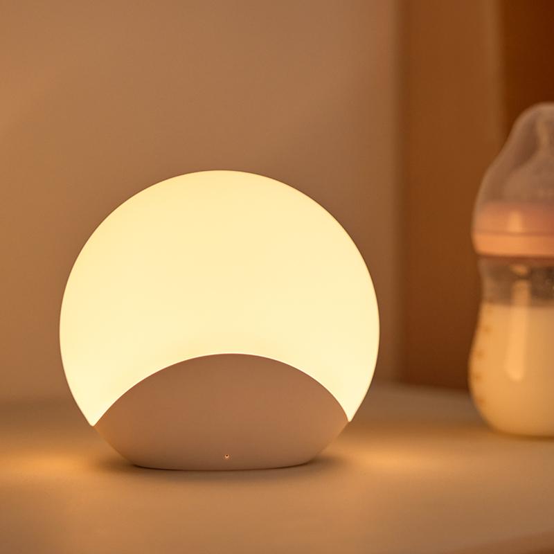 Baby Night Light with Stepless Dimming 7-Color Touch Control Eye-Caring Soft Glow 30-Min Timer Feeding & Nursery Lamp BPA-Free