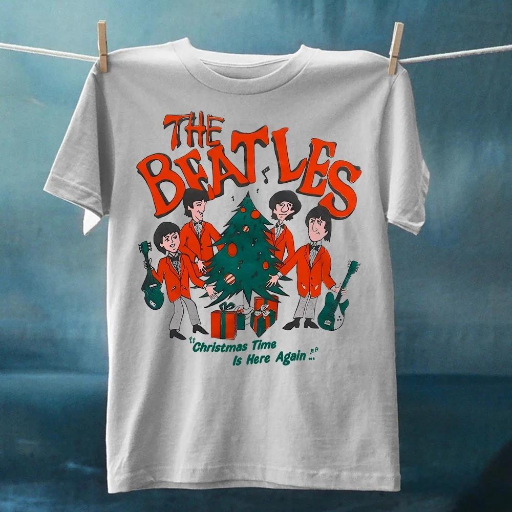 НОВЫЙ С Рождеством Группа The Beatles Хлопок Белый S-5XL Футболка C338 Унисекс Футболка XL