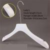 5PCS White Lady Garment Hangers White Wooden Store Chothing Display Hanger Golden Hook Korean Version Custom Logo Engraved