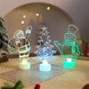Glowing LED Acrylic Decoration Christmas Ornament Christmas Decorative Night Light For Kids Room Party Desktop Display