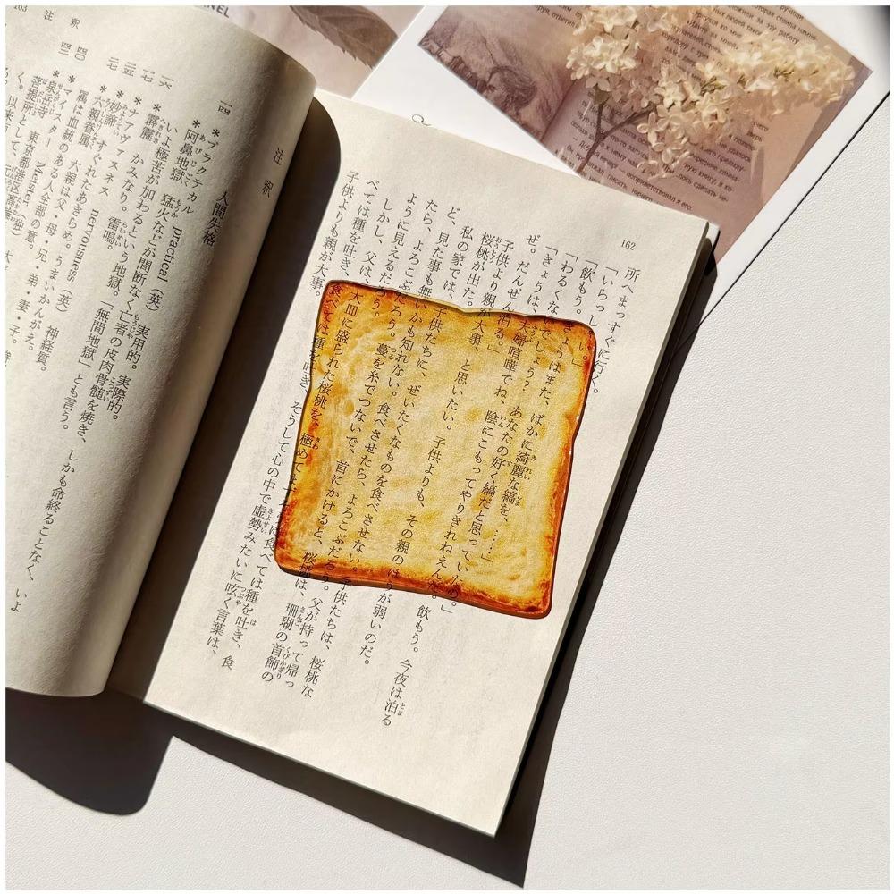 

Pagination Mark Acrylic Bookmark Pineapple Bun Shape Decorative Design Reading Book Clip Bread Shape Original Design