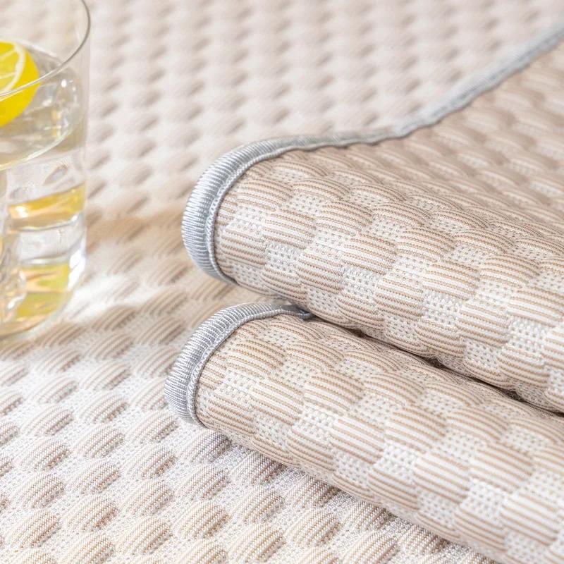 Sommer Eis Seide Sofabezug Rutschfest Einfarbig Sofamatte Wohnzimmer Universal Ecksofa Überwürfe Armlehne Rückenlehne Handtuch