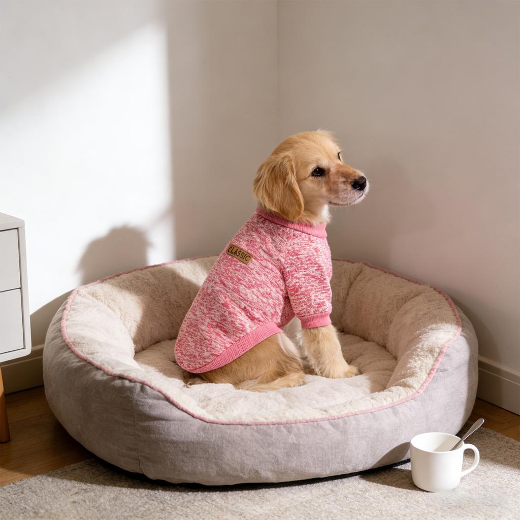 Size S Pet Fleece,lined Warm Sweatshirt For And Winter, Made Of Wool.