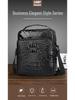 Crocodile Pattern Mens Shoulder Bag In Genuine Top Layer Cowhide Leather - High-End Quality, Versatile for Business and Casual Commute