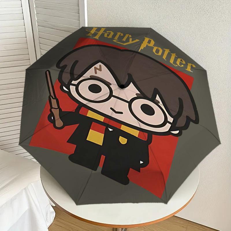 1PC Harry Potter Wizard Umbrella-8-Rib Reinforced, Automatic Open, Lightweight & Durable, Cute Fashion Accessory for Outdoor, D2688