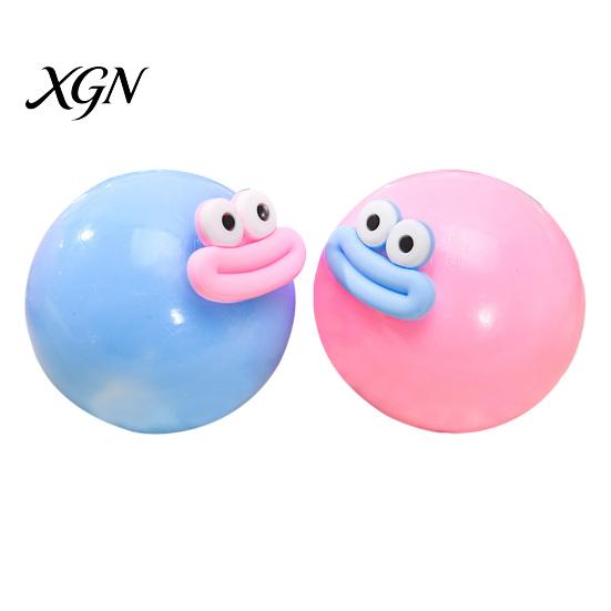 Tragbarer Stressabbau Cartoon Wurstmund Ball Spielzeug Linderung Große Augen Quetschen Angst Fidget Langsam Aufgehend Home Office Mitarbeiter Schreibtisch TPR