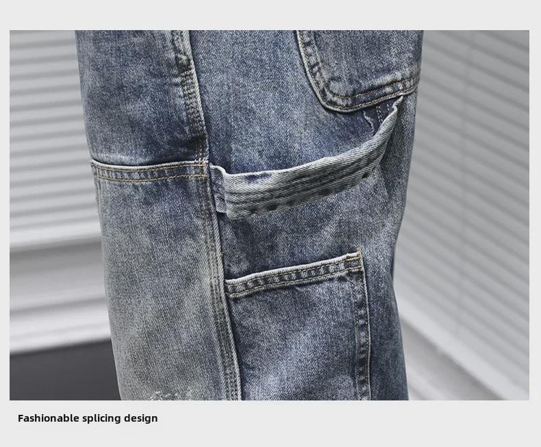 Men's Fashion Workwear Harem Jeans: Spring/Autumn Trendy Straight Loose Fit