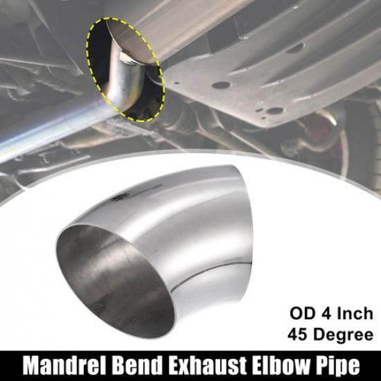 1pc OD 4  45 Degree Mandrel Bend Elbow SS304 Stainless Steel Bend Exhaust Tube