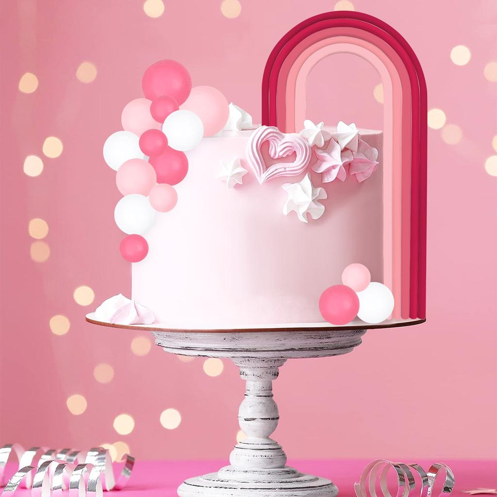 Rainbow Cake ToppersThree-Dimensional Rainbow Design for Party Wedding Cake Decorations Supplies Rainbow Cake Toppers for Girls