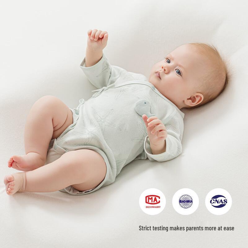 Newborn Baby Cotton Modal 3/4 Sleeve Wrap Bodysuit